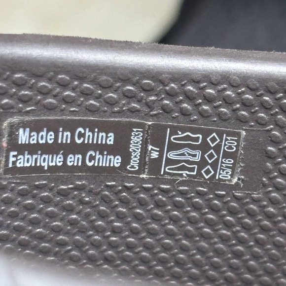 Crocs Signature Cobbler Clogs Brown Slip On Heels Dual Comfort Shoes Women's 7 - Picture 11 of 16